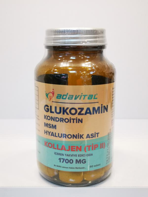 ADAVTAL GLUKOZAMN KONDROTN MSM HYALURONK AST KOLAJEN TP 2 EREN TAKVYE EDC GIDA 1700 MG